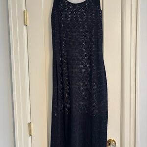 Doncaster Navy Eyelet Maxi Dress